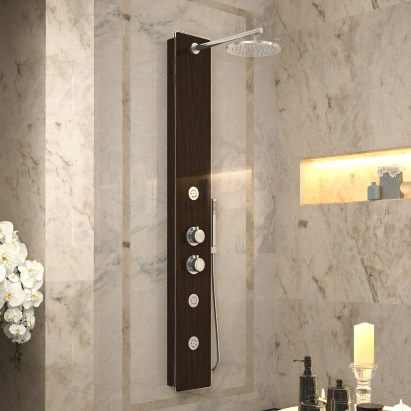 ANZZI Pure Full Body Shower Panel System with Heavy Rain Shower and